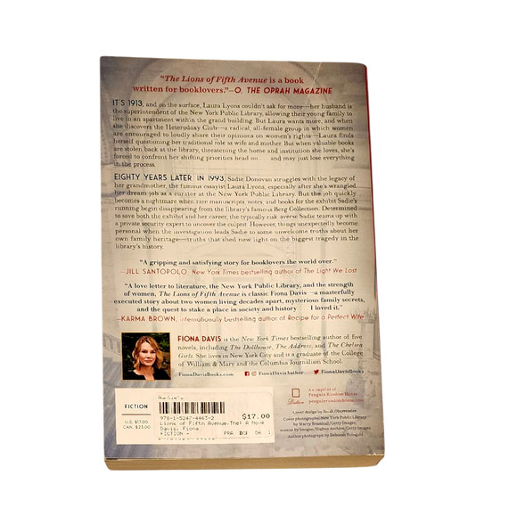 The Lions of Fifth Avenue Fiona Davis Paperback Book Books - Picture 5 of 8